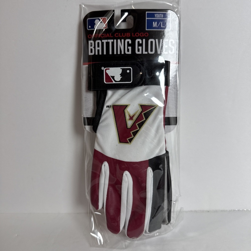 Batting Gloves Franklin Youth Size M/L Red & Black
